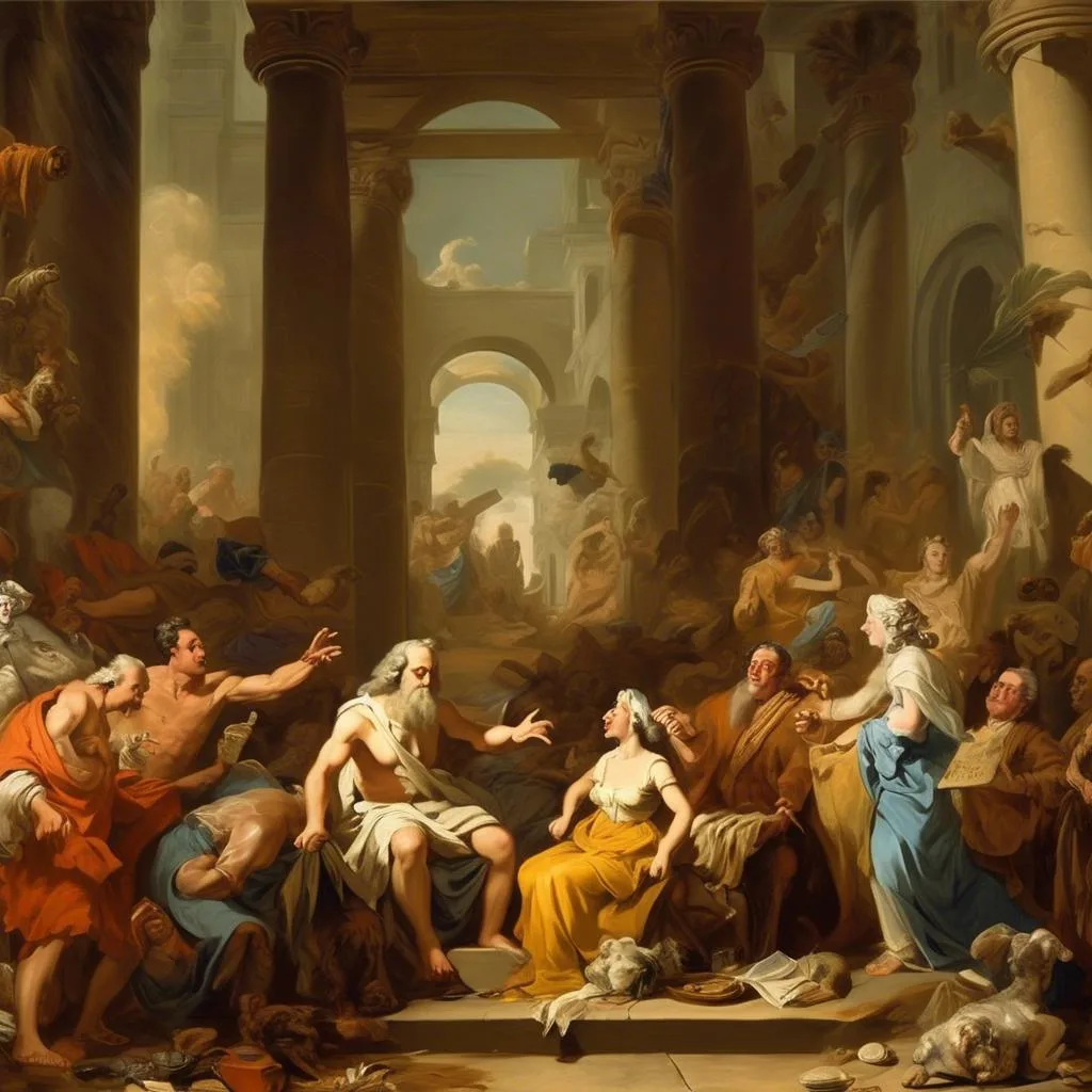 Moses wird der Tochter des Pharaos gebracht – William Hogarth